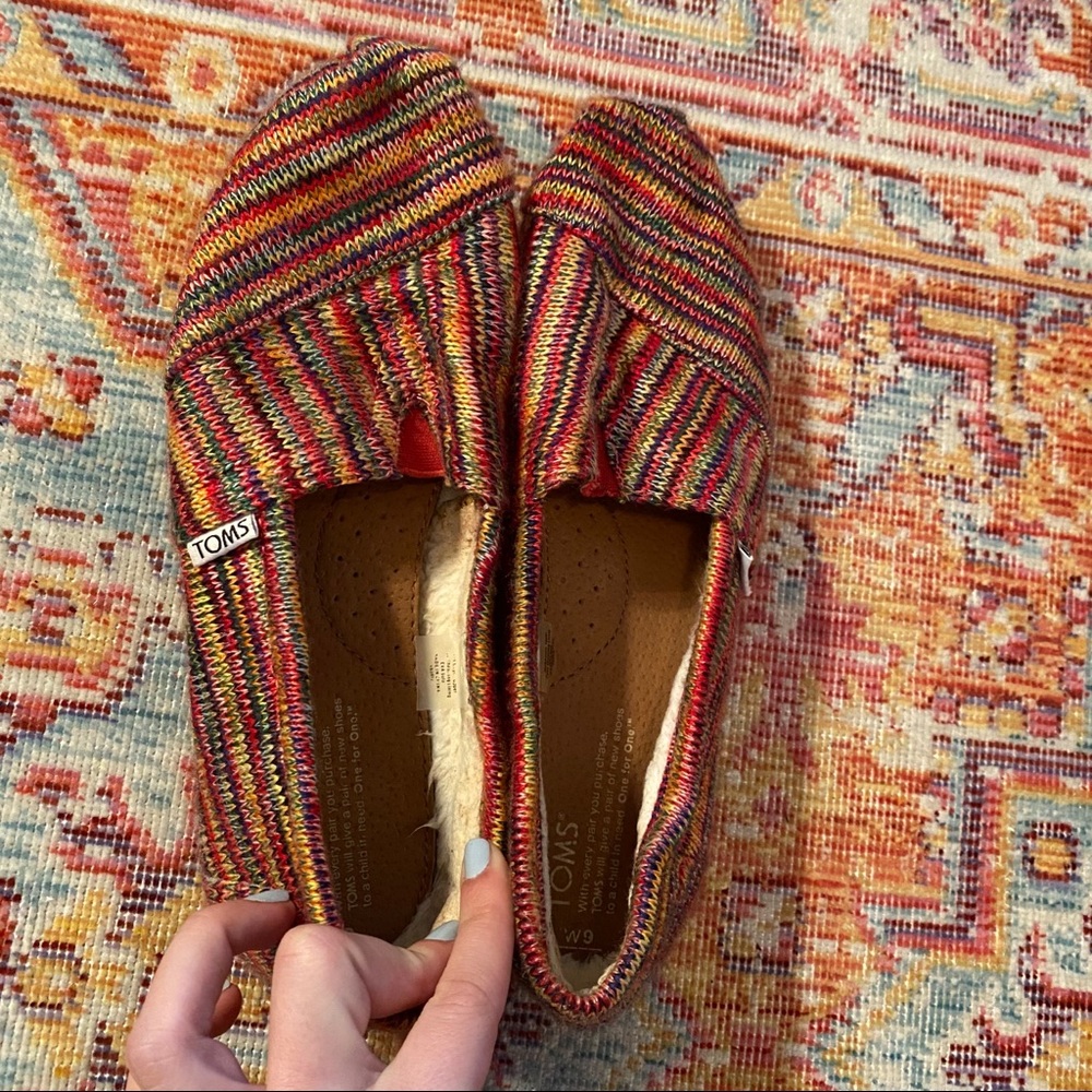 Toms Multi Color Flats | Size 9